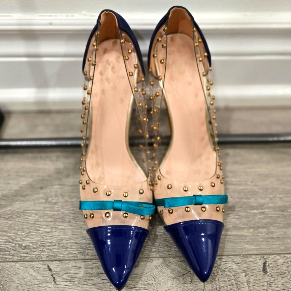 3/55$ - Studded Blue Women's Heels